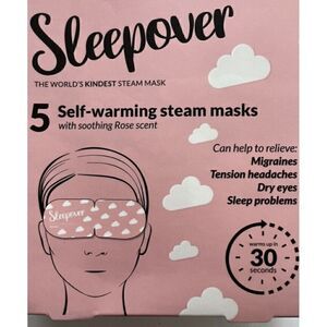 𝅺popmask Sleep Over 5 Self-Warming Steam Masks Rose Scented Unisex Exp 1/6/2024